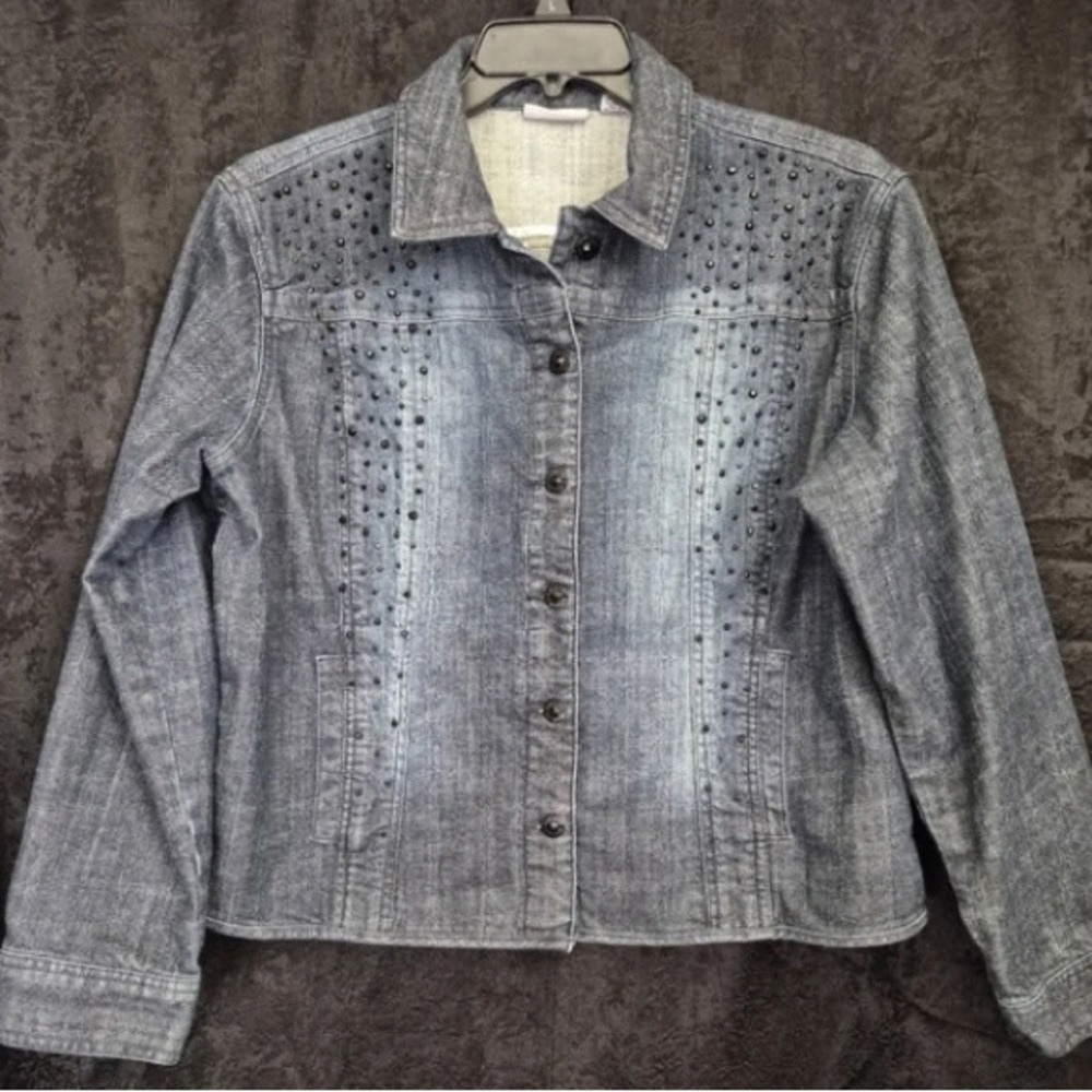 Women's Studded Button Down Shirt - Black